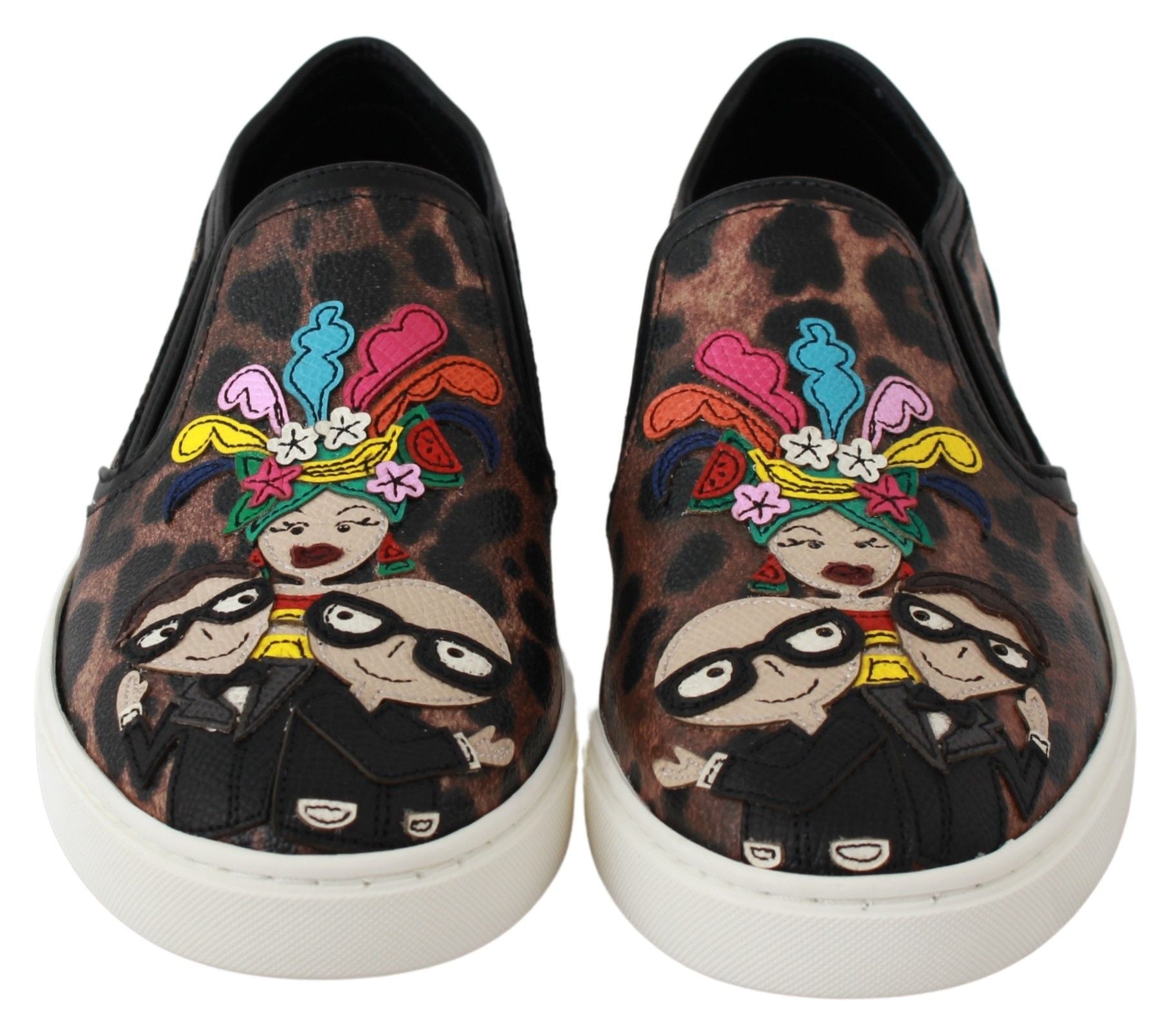 Mocassins Dolce & Gabbana léopard bruns