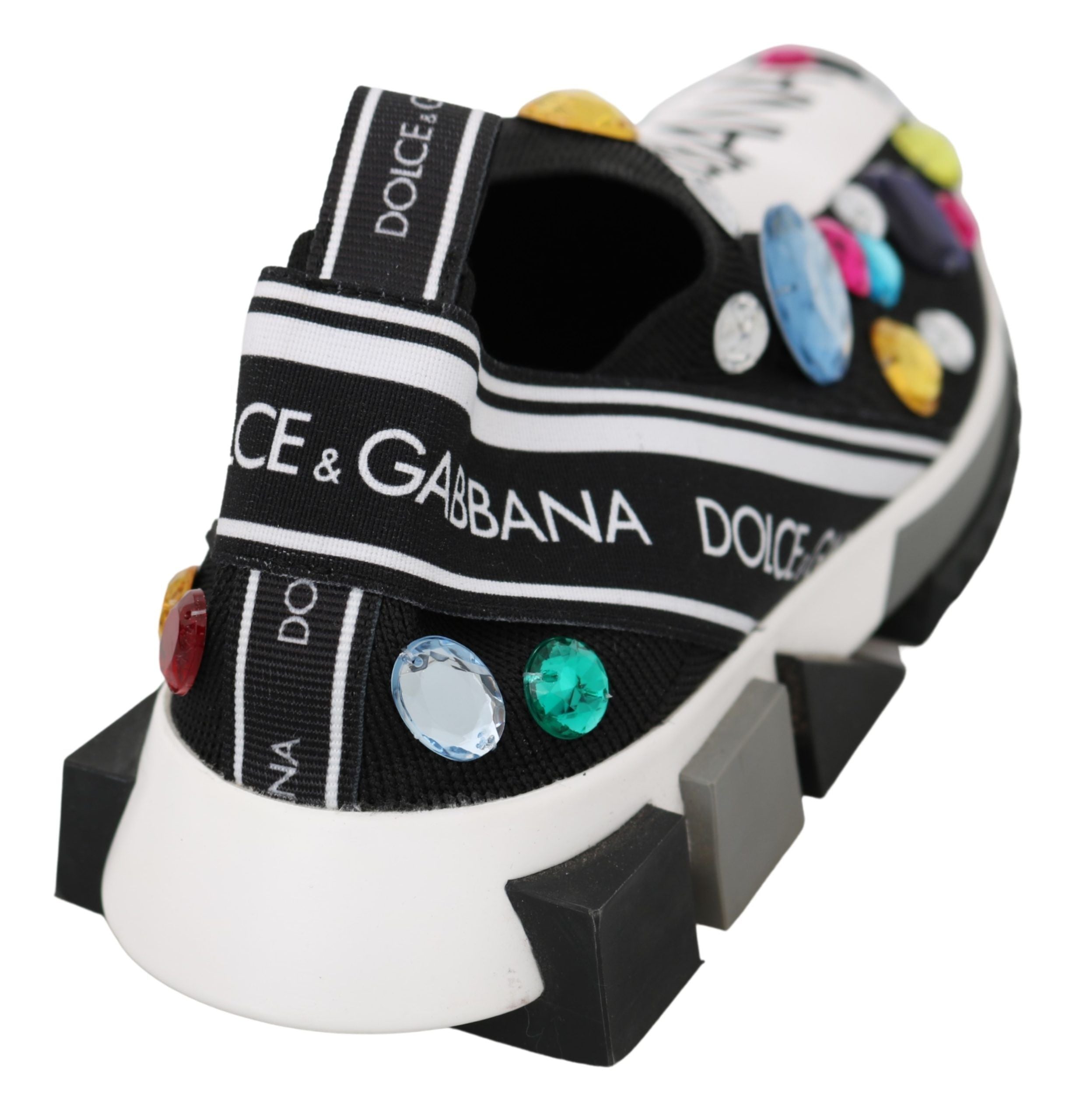Baskets Dolce & Gabbana noires multicolores