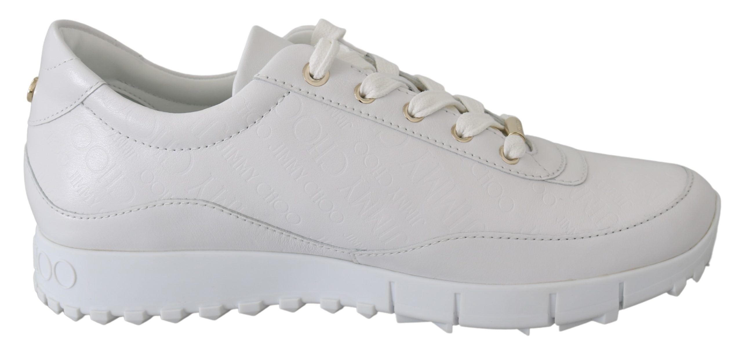Baskets Jimmy Choo Monza blanches