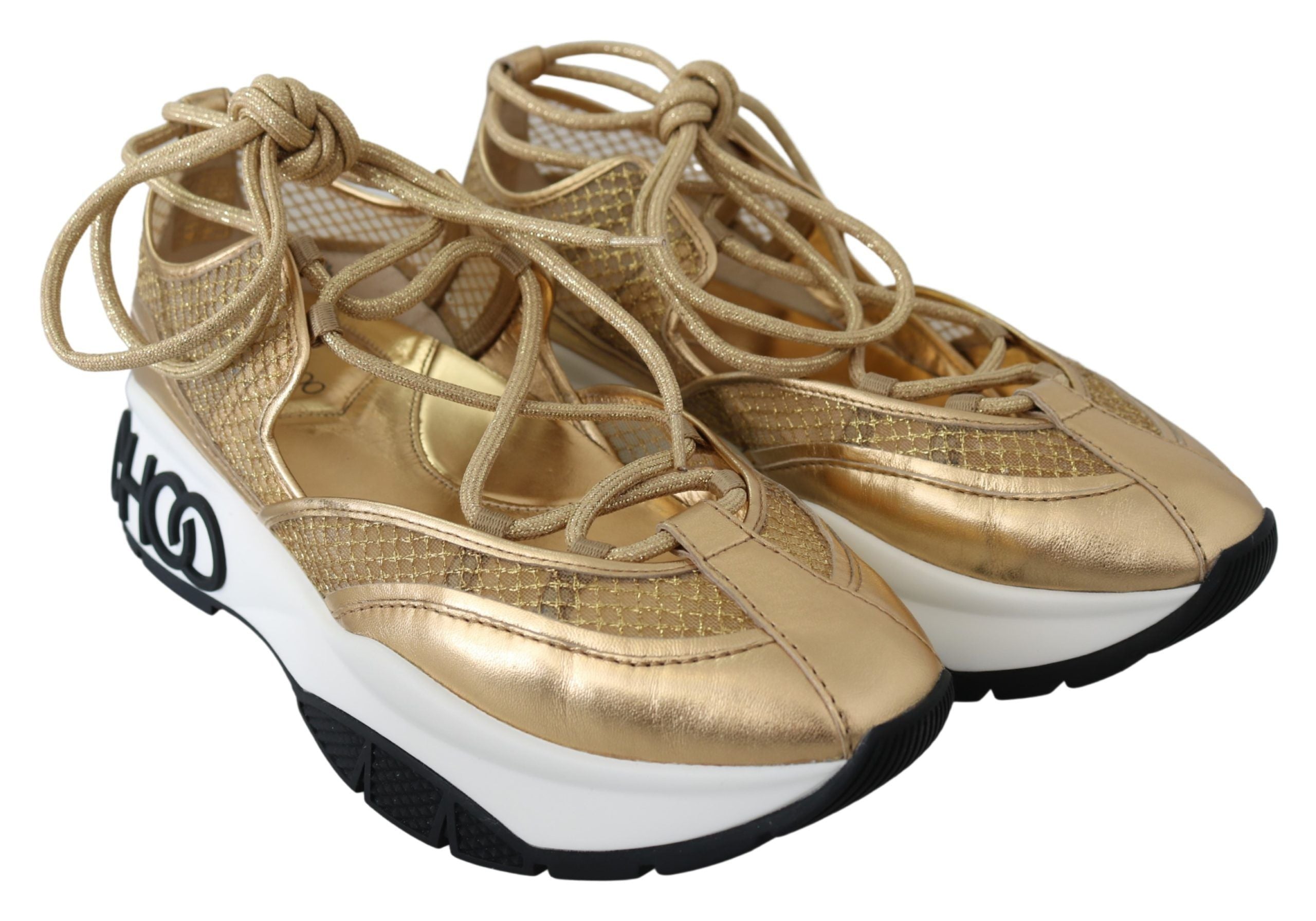 Baskets Jimmy Choo Michigan dorées