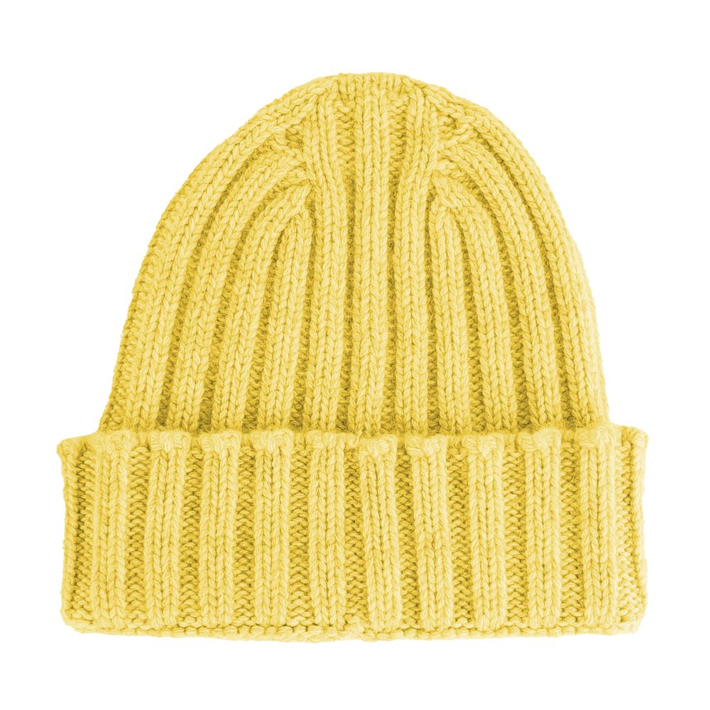 Chapeau en cachemire jaune