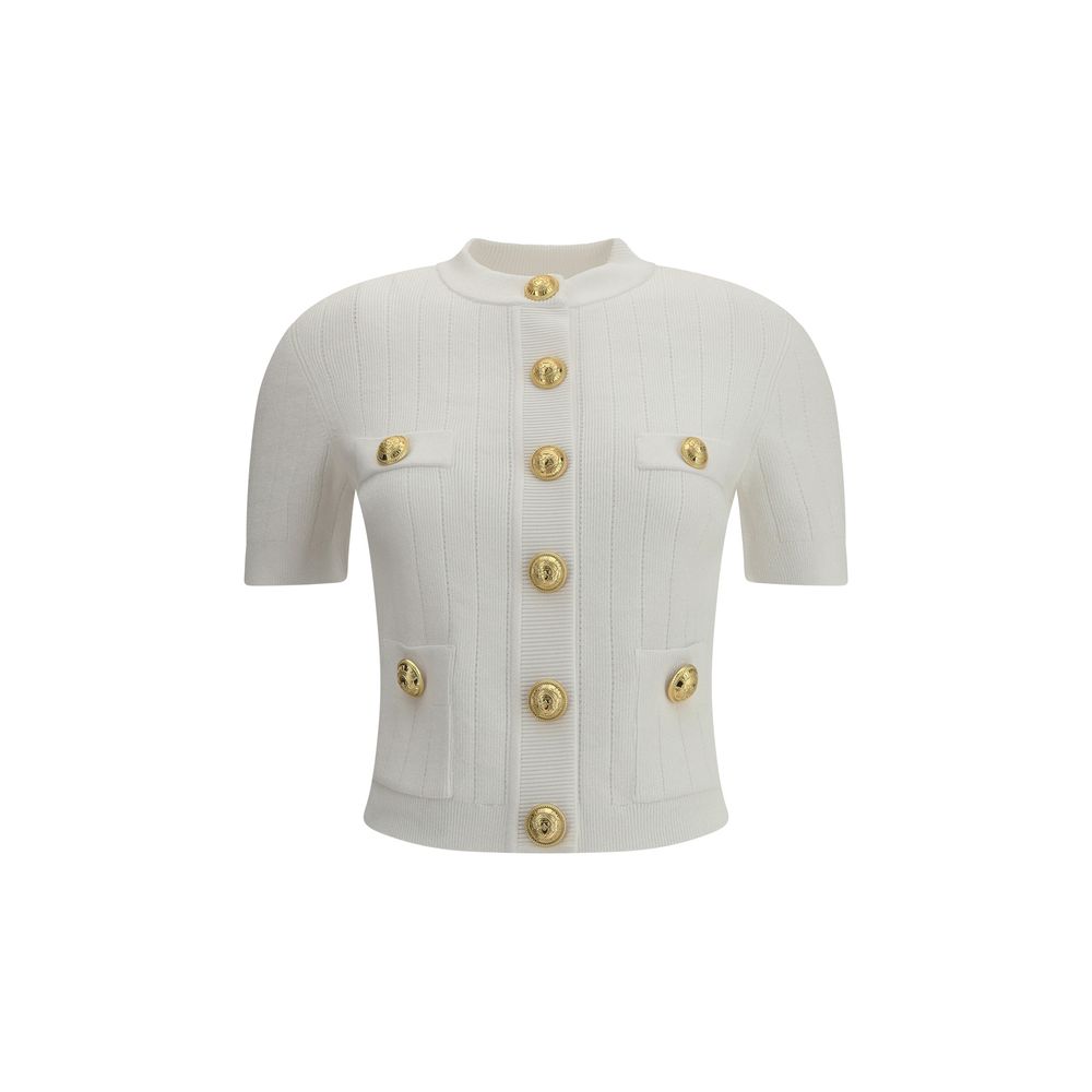 Cardigan Balmain croisé monochrome