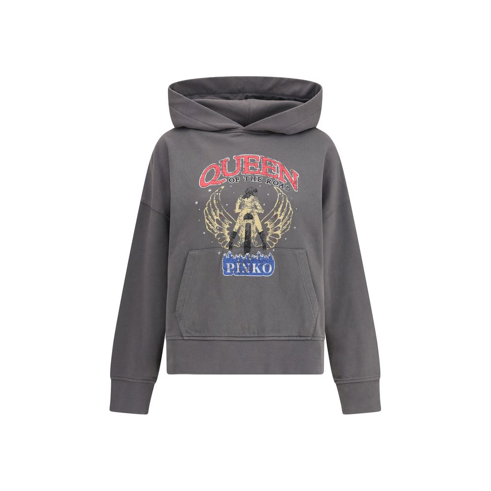 Hoodie Pinko avec imprimé biker noir