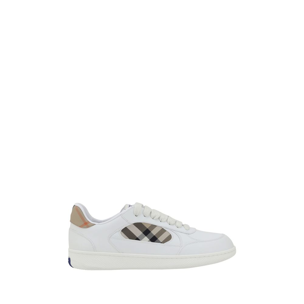 Baskets Burberry Check blanches