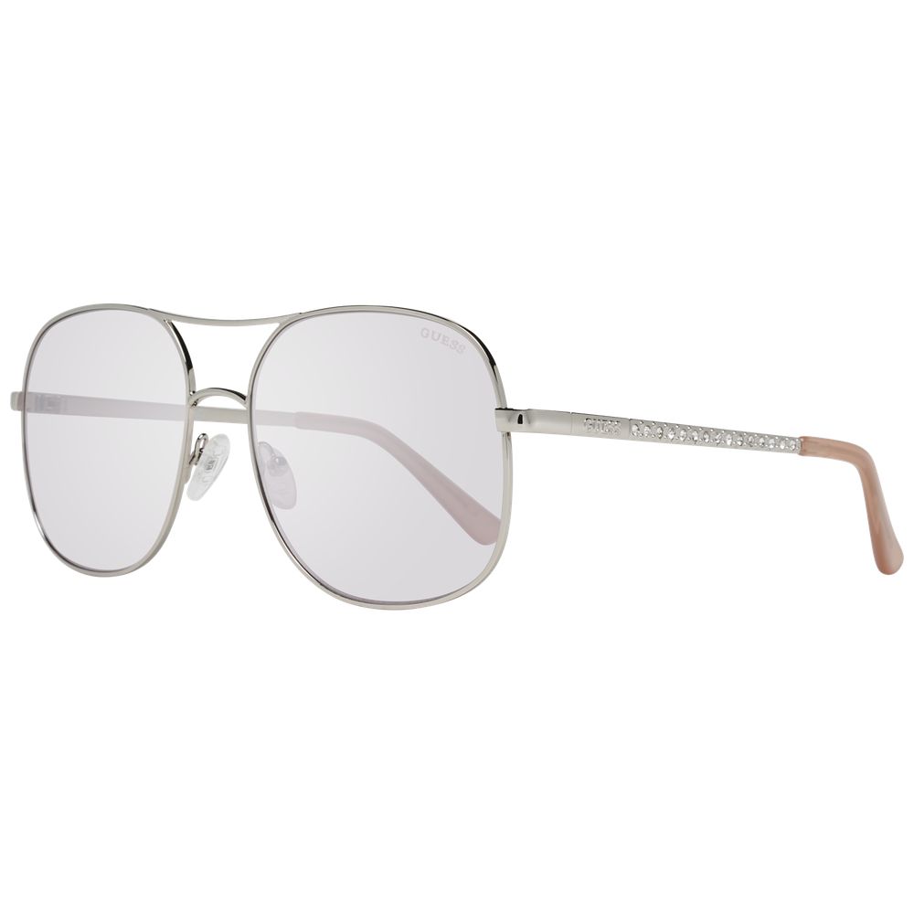 Lunettes aviator argentées rose