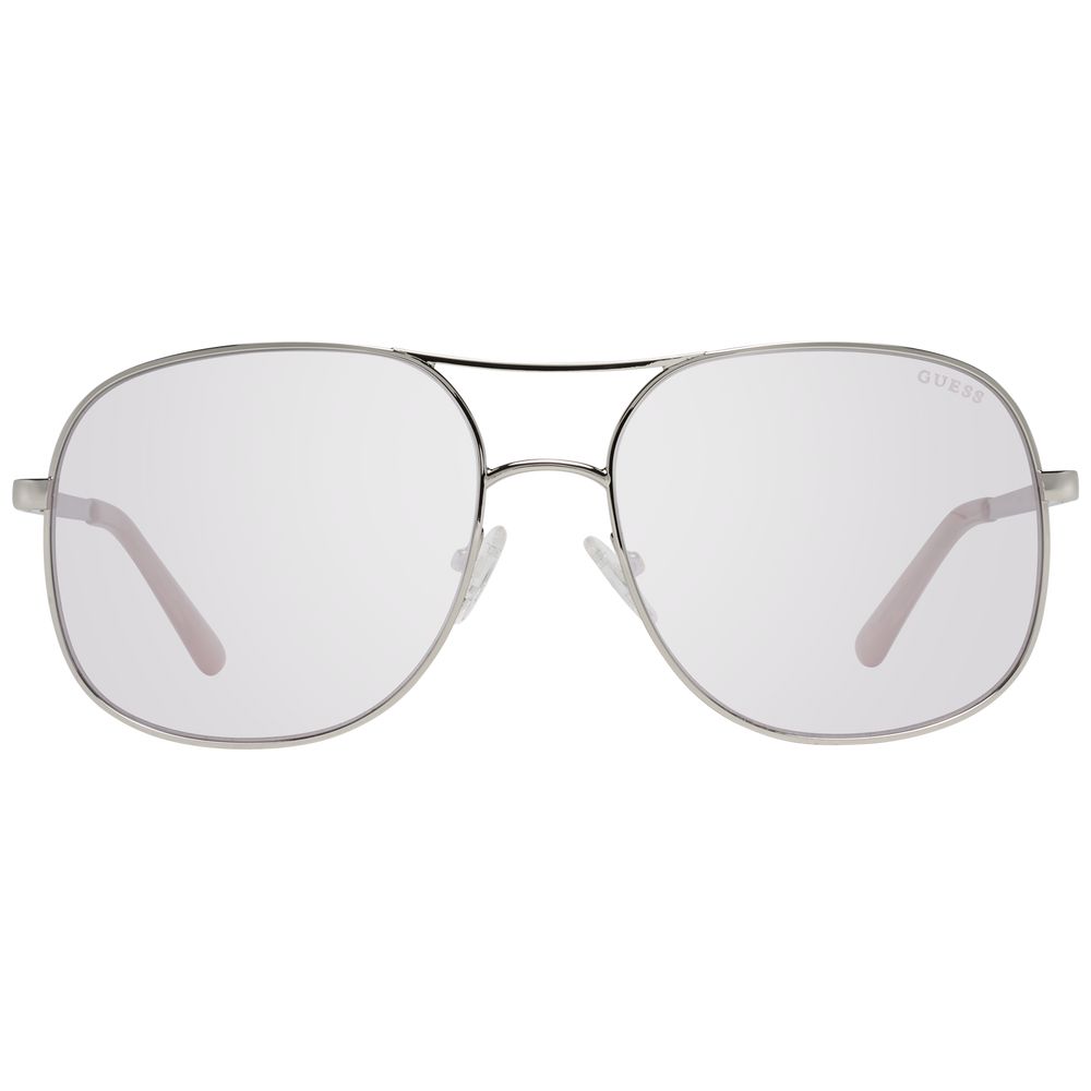 Lunettes aviator argentées rose