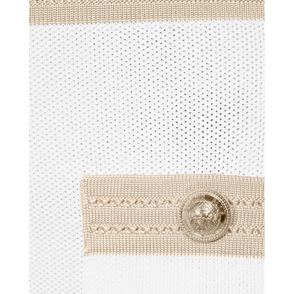 Robe Balmain avec boutons dorés blancs