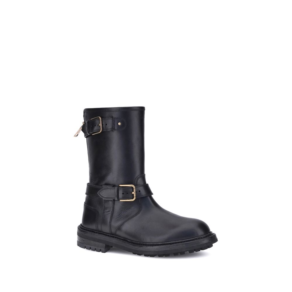 Bottines Dolce&Gabbana en cuir noires