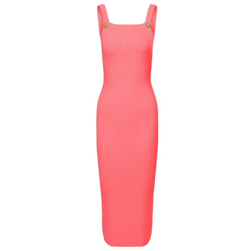 Robe Balmain sans manches rose