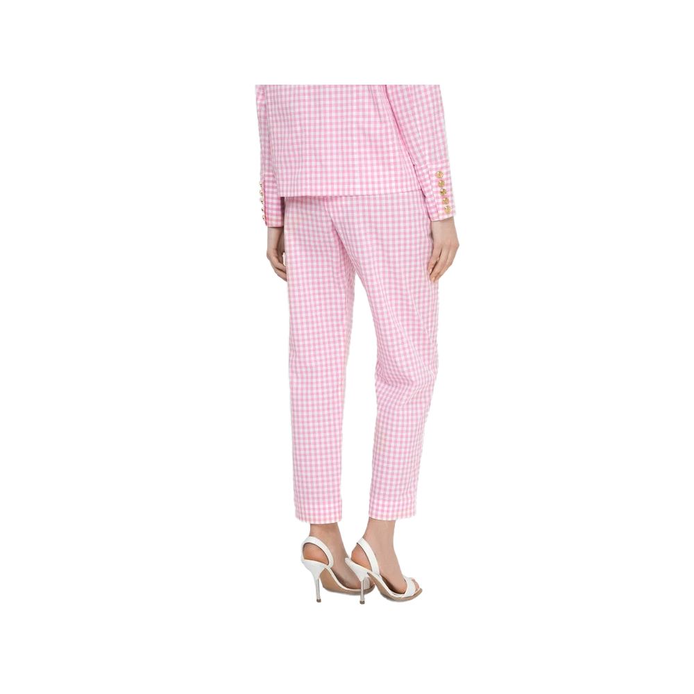 Pantalons Balmain à carreaux roses