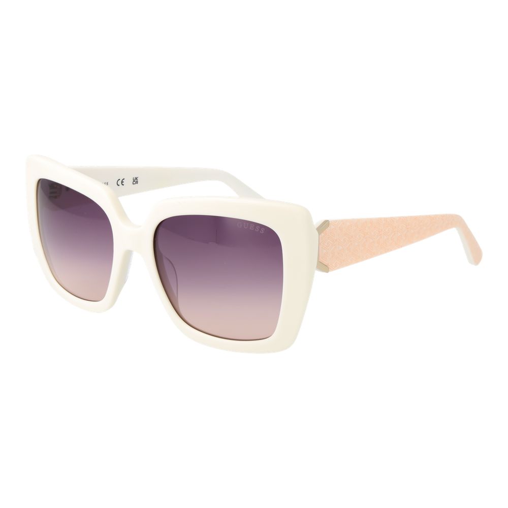 Lunettes de soleil blanches violettes
