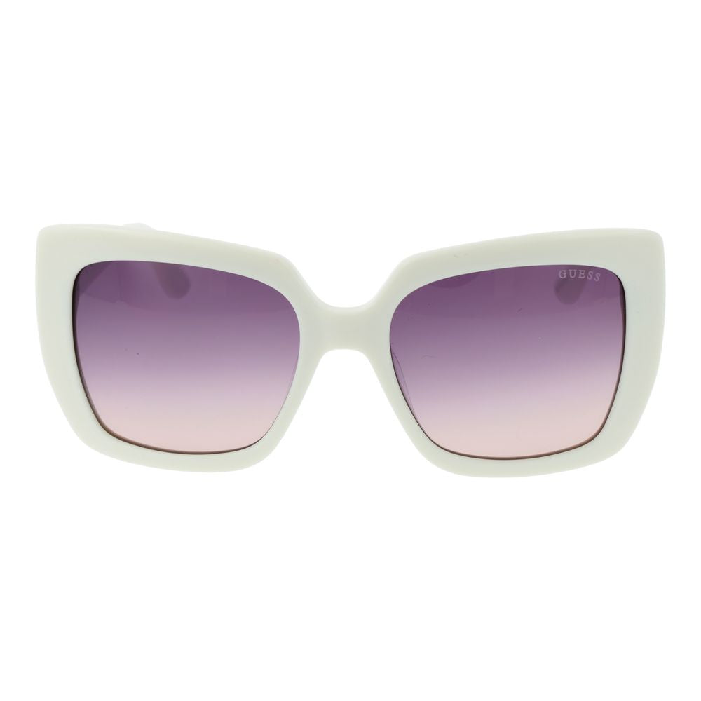 Lunettes de soleil blanches violettes