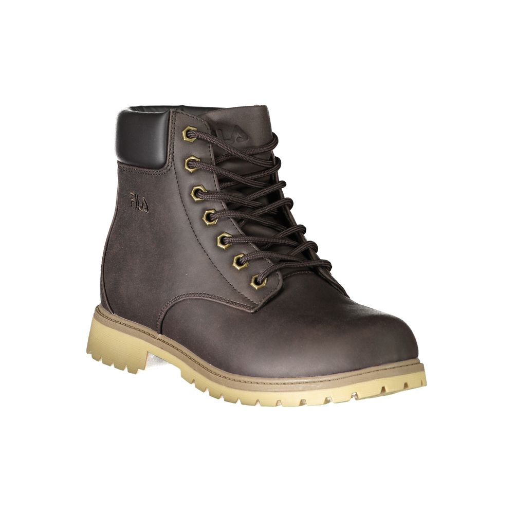 Bottines avec lacets marron