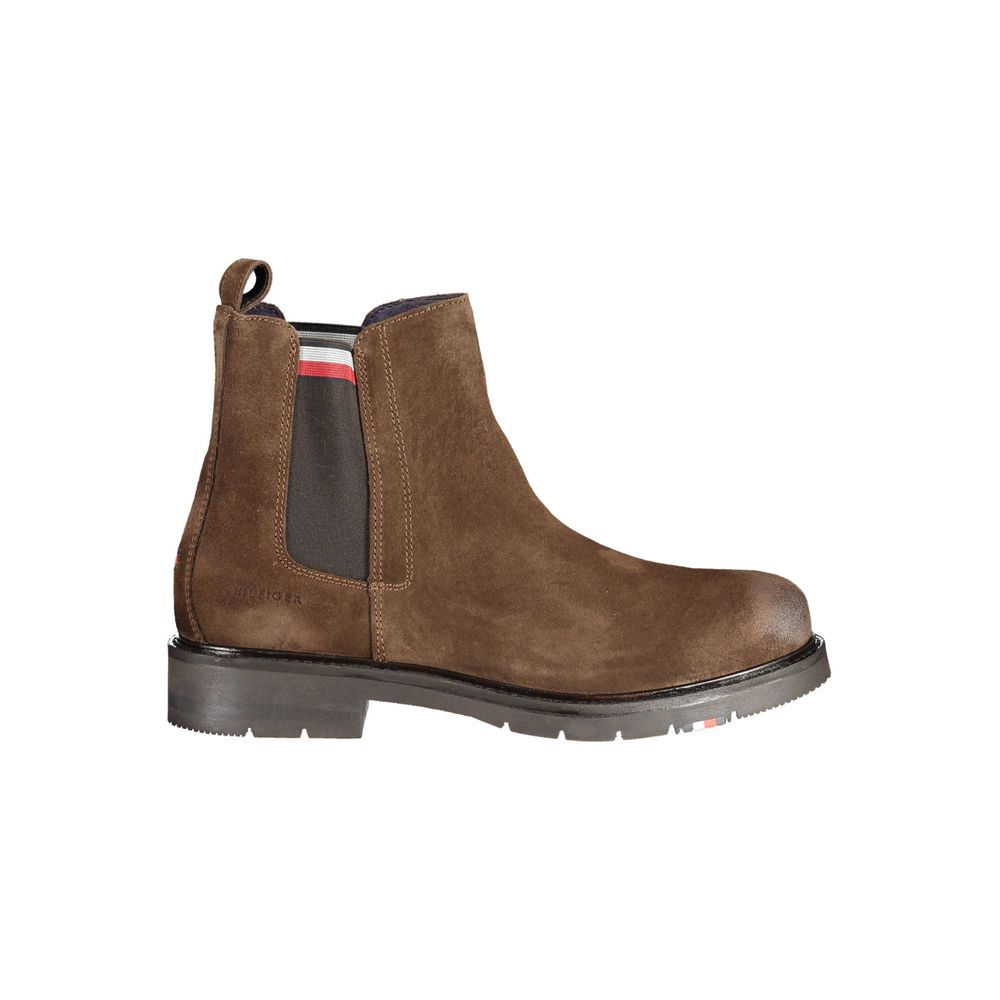 Bottines avec logo beiges