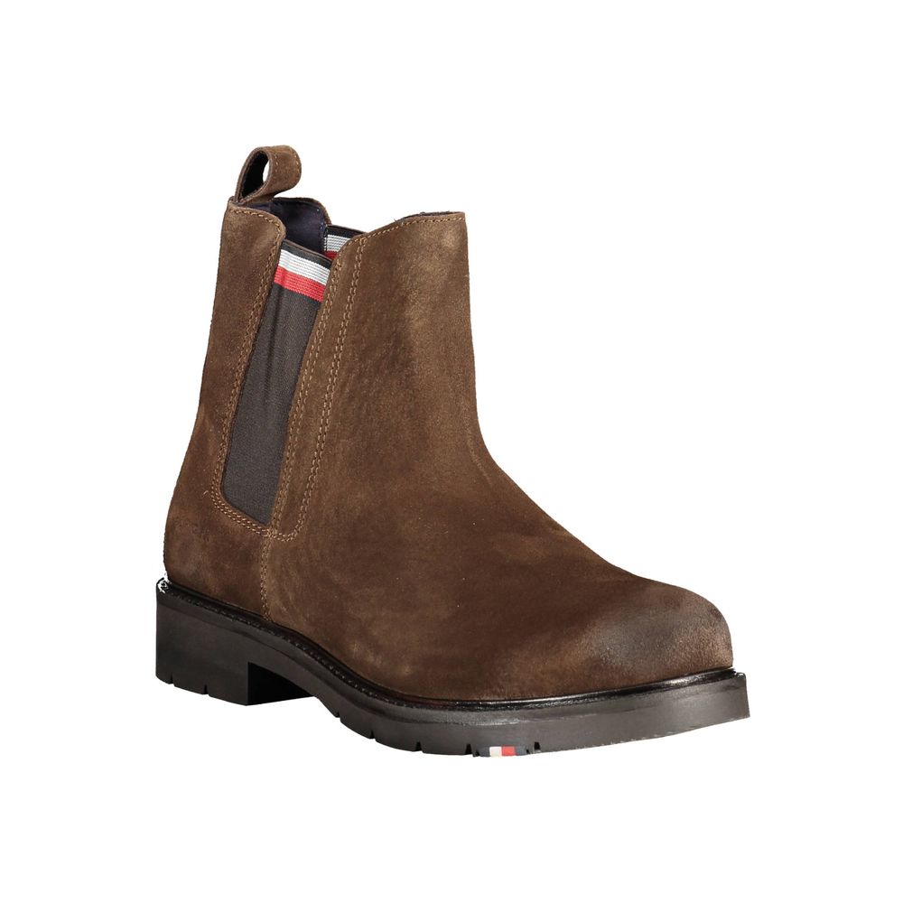 Bottines avec logo beiges