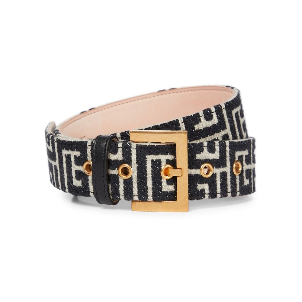 Ceinture Balmain monogramme noire