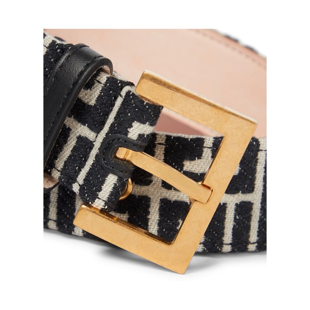 Ceinture Balmain monogramme noire