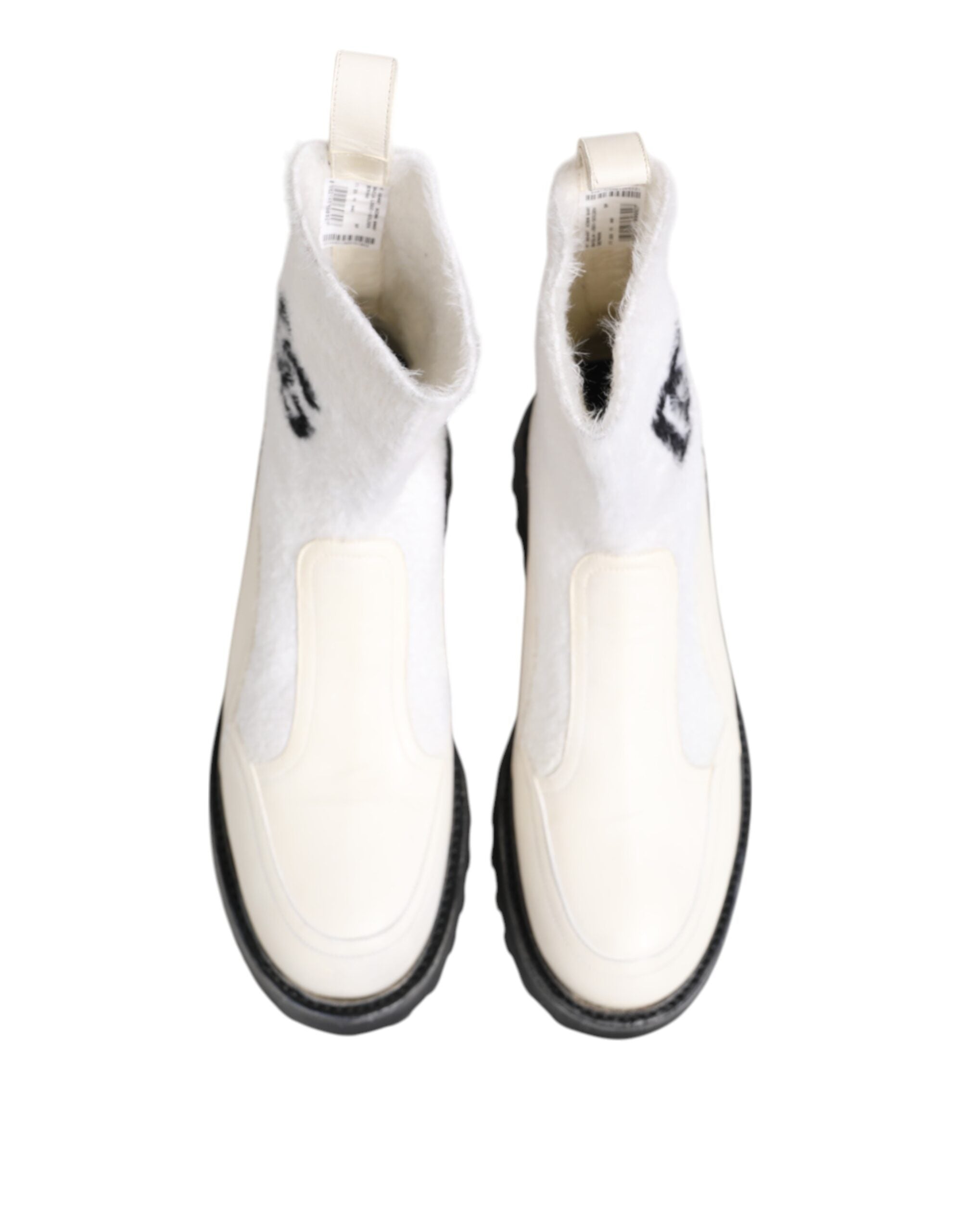 Bottines Dolce & Gabbana blanches beiges