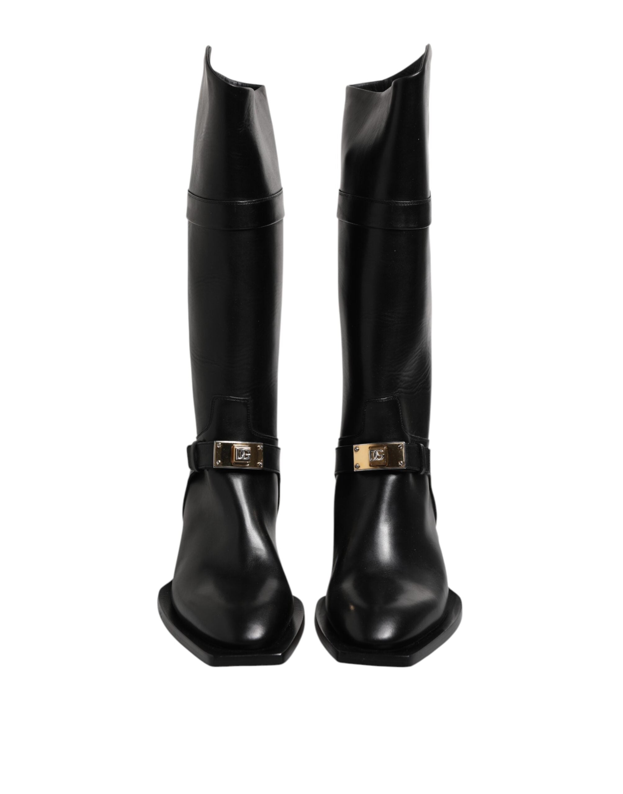 Bottines Dolce & Gabbana en cuir noires