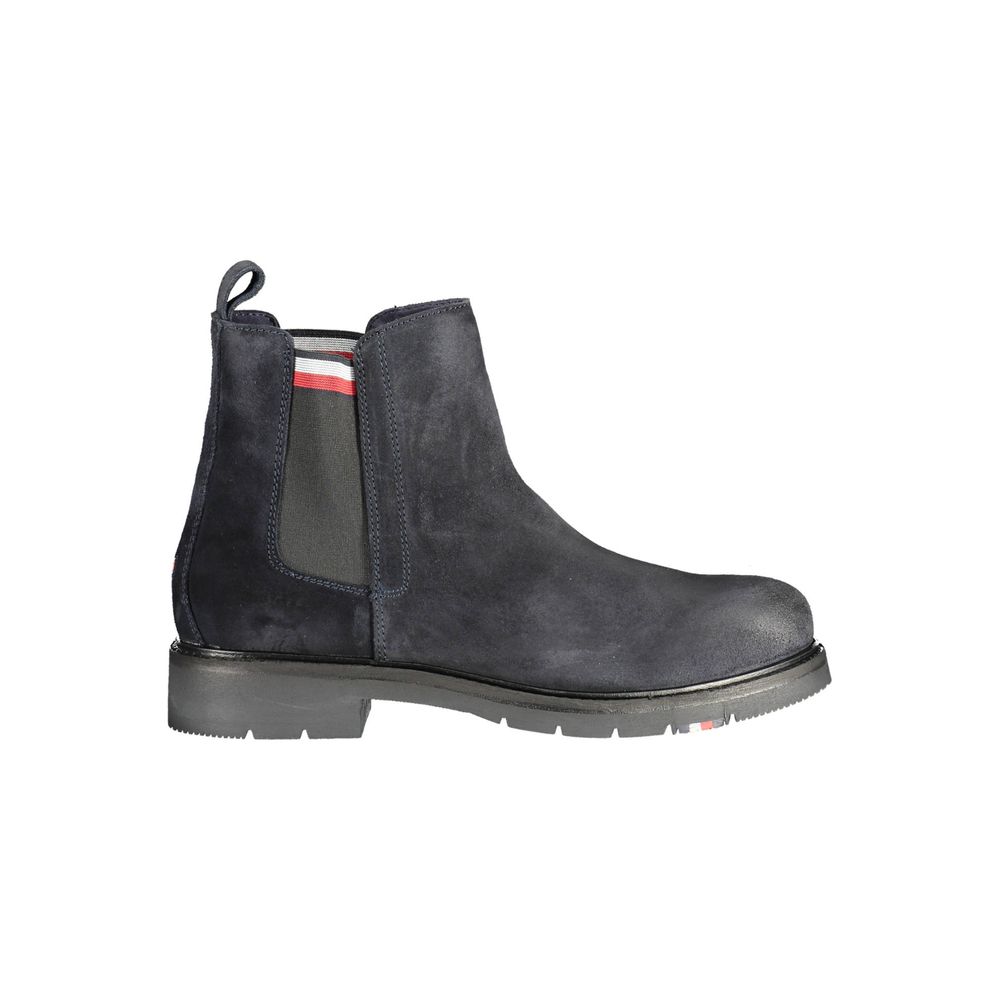 Bottines en bleu avec élastiques