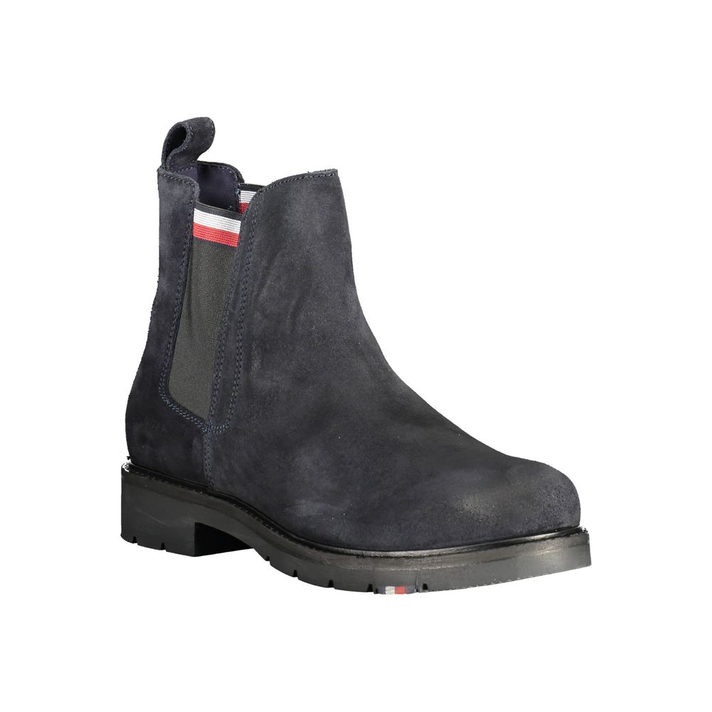 Bottines en bleu avec élastiques