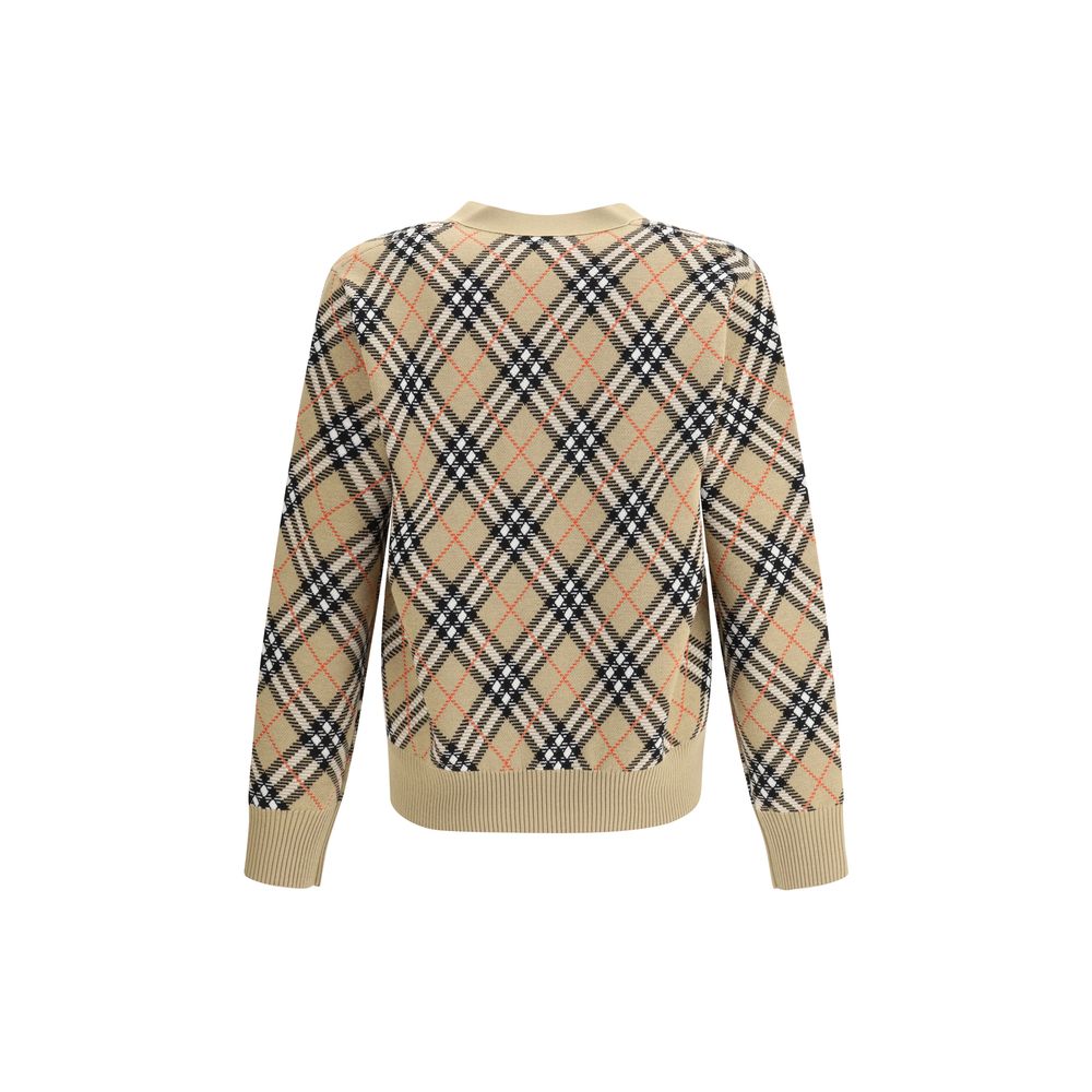 Cardigan Burberry Archive Check gris