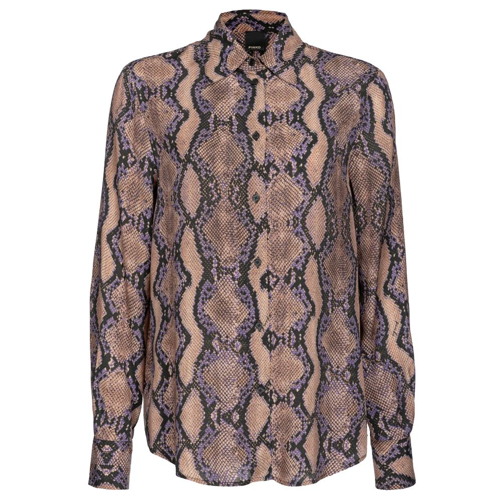 Chemise Pinko à motif serpent multicolore