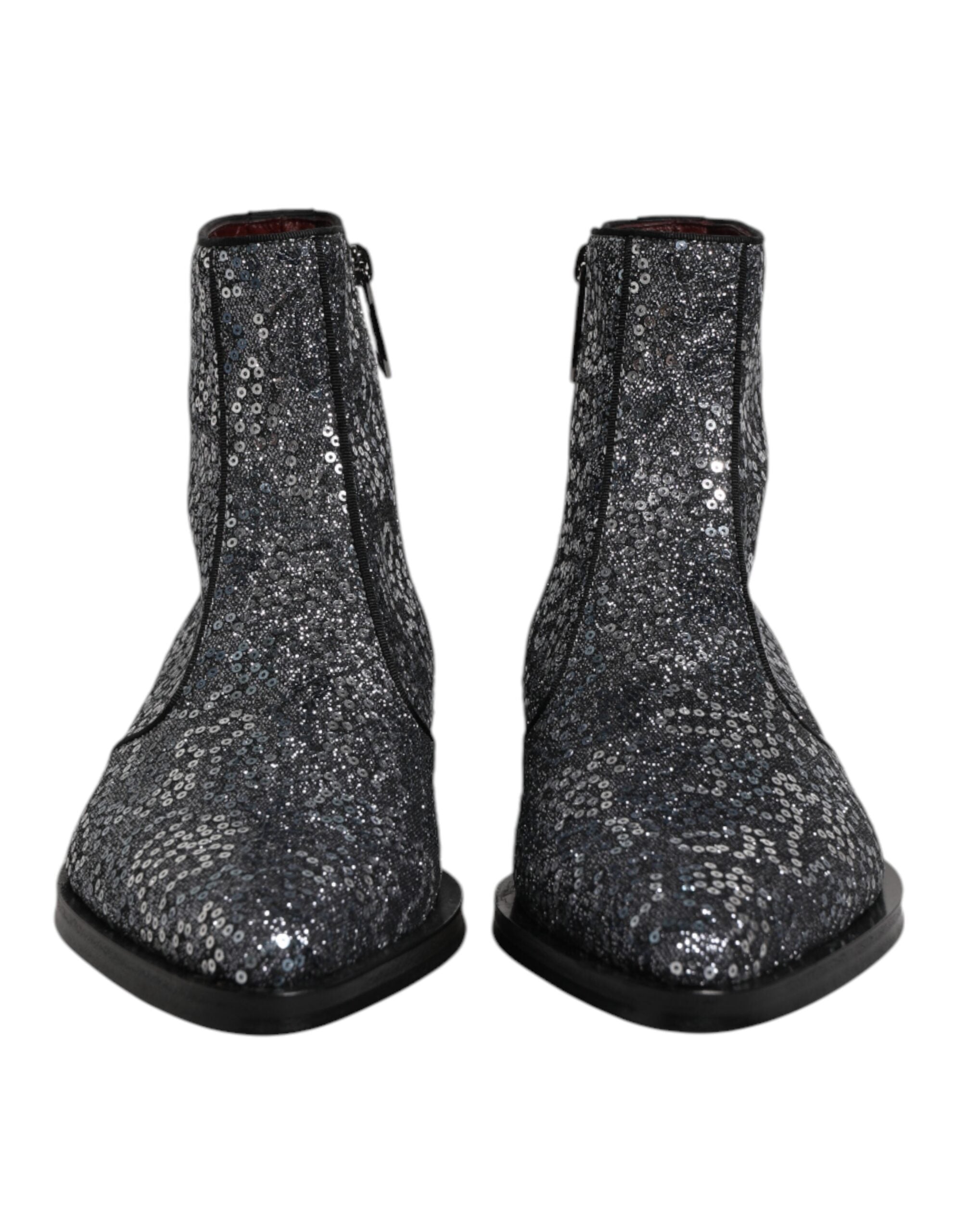 Bottines Dolce & Gabbana Chelsea gris foncé