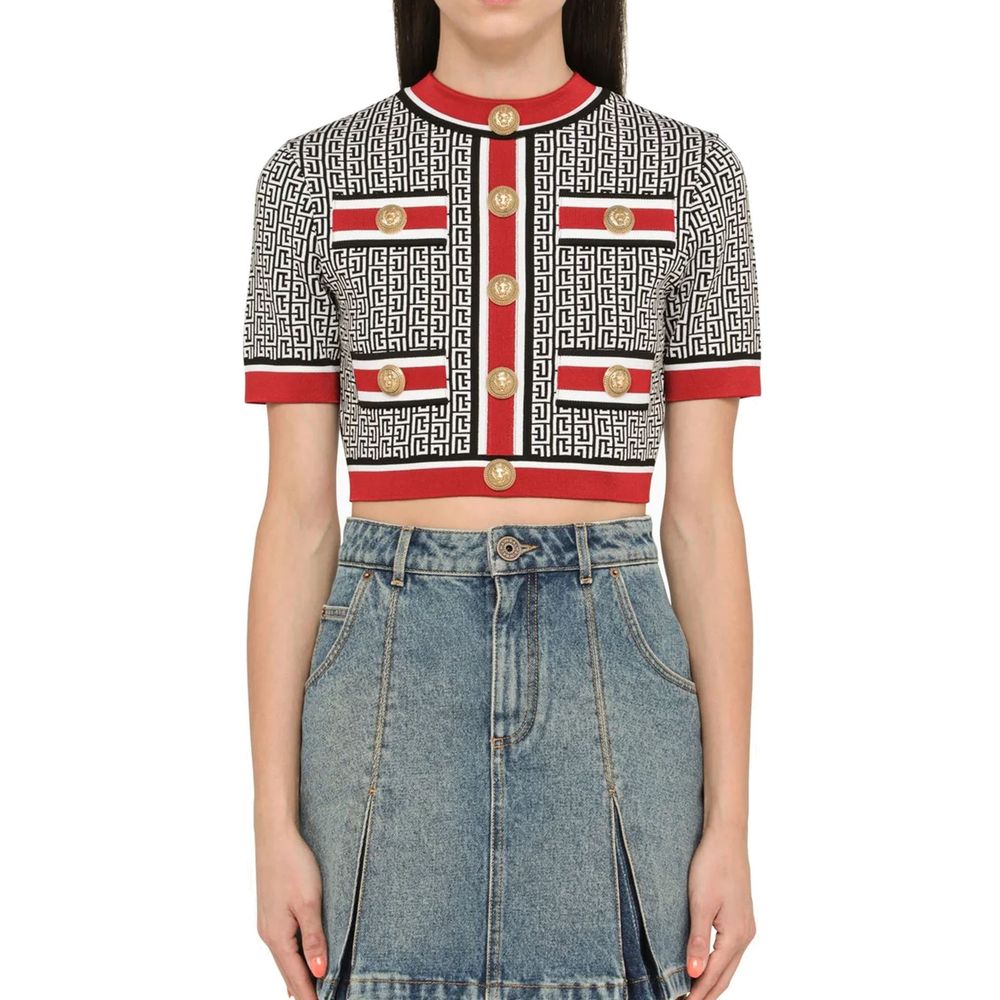 Top Monogram Croppé Femme France beiges