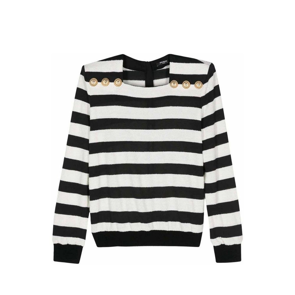 T-shirt Striped Jersey à rayures blanches et noires
