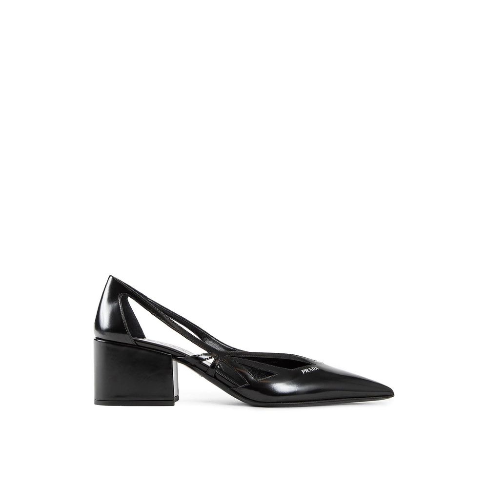 Pumps en cuir Brushed cut-out noires