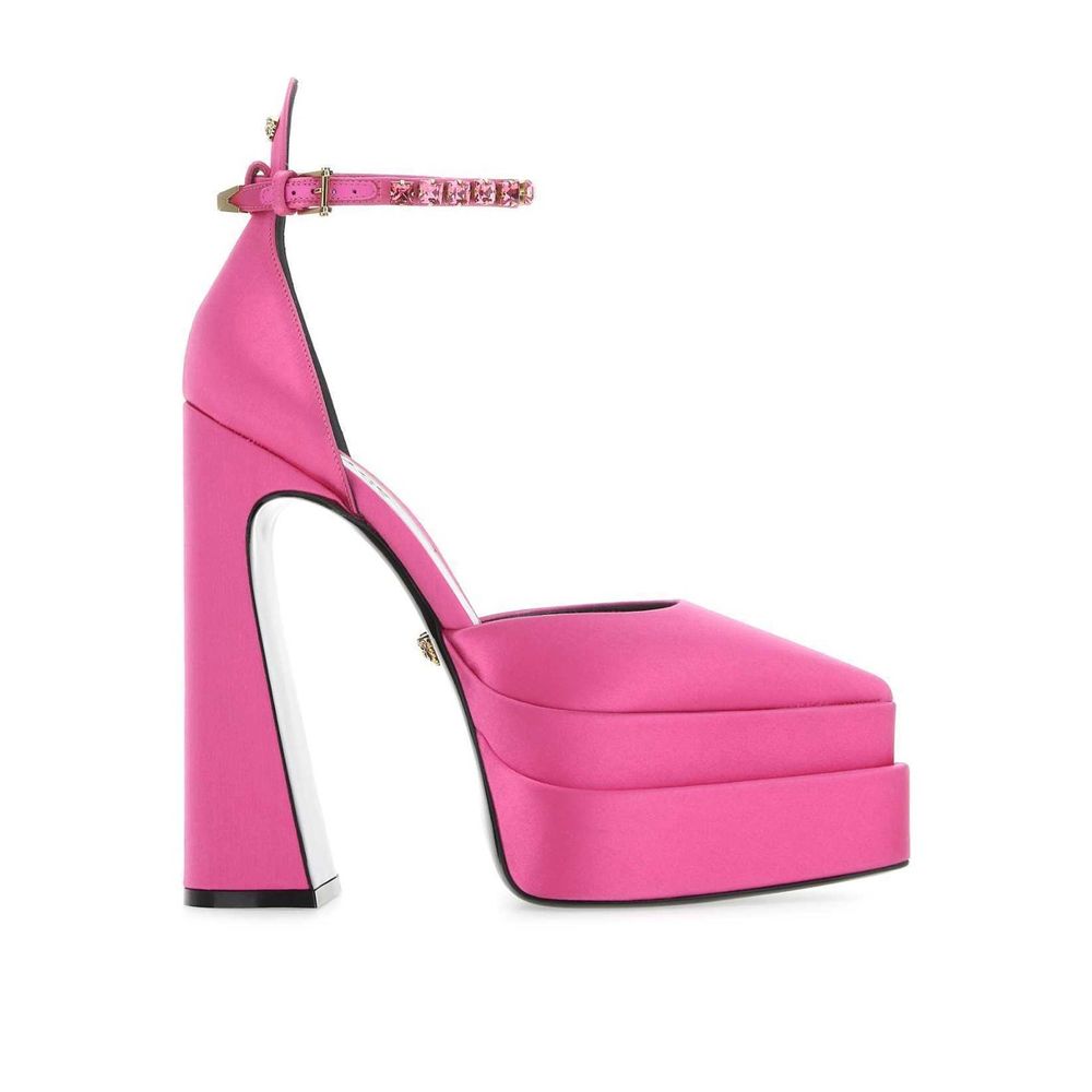 Pumps en soie satin Sergio Rossi noires