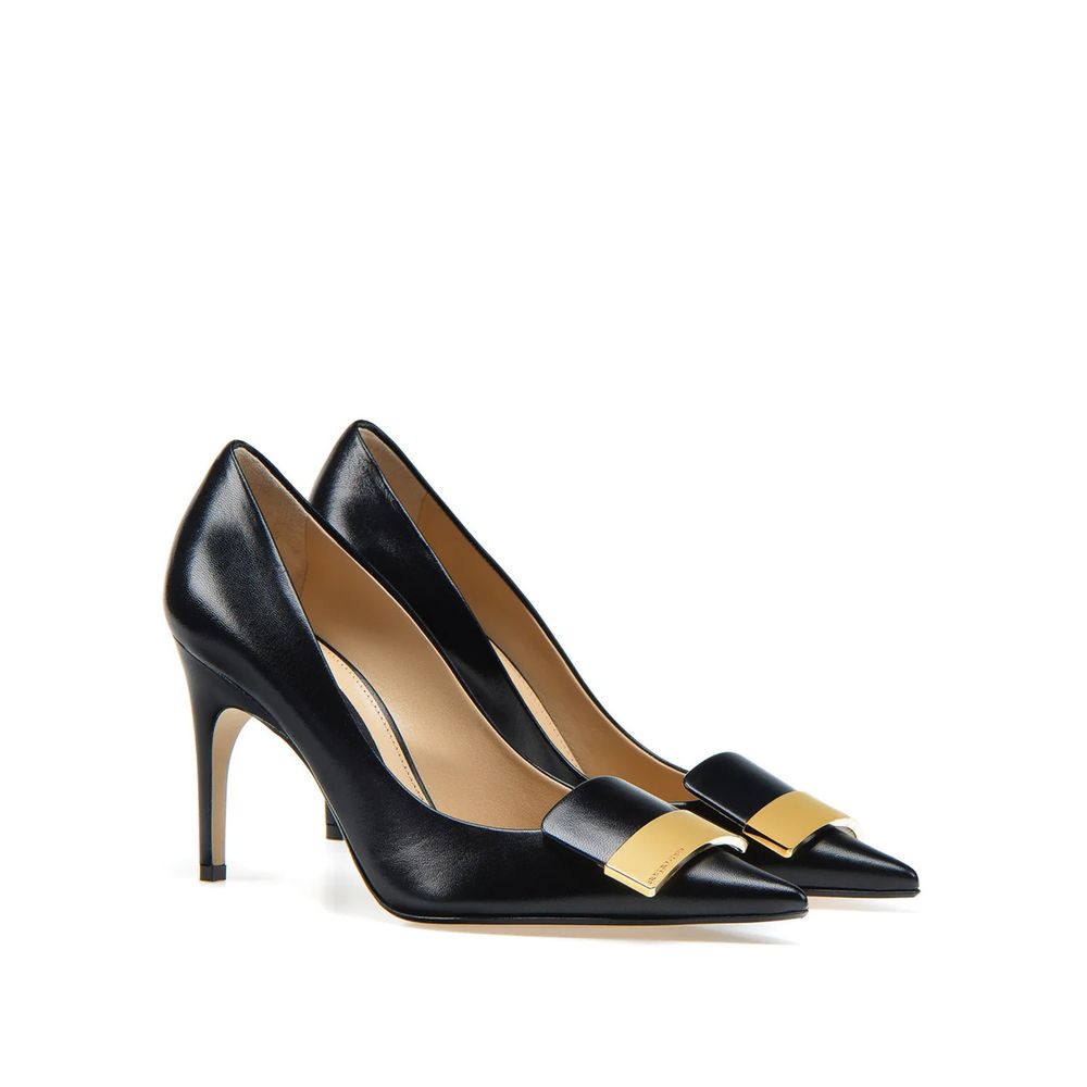 Pumps SR1 en cuir beige