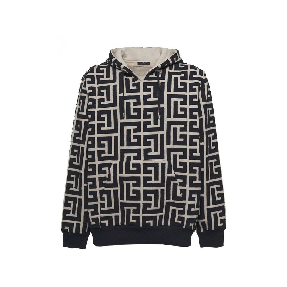 Sweat à capuche Monogrammé hommes gris