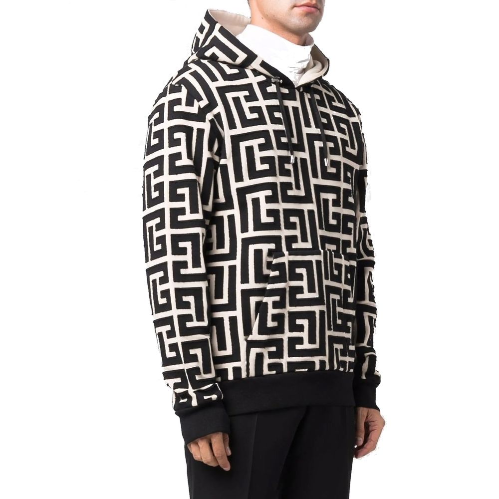 Sweat à capuche Monogrammé hommes gris