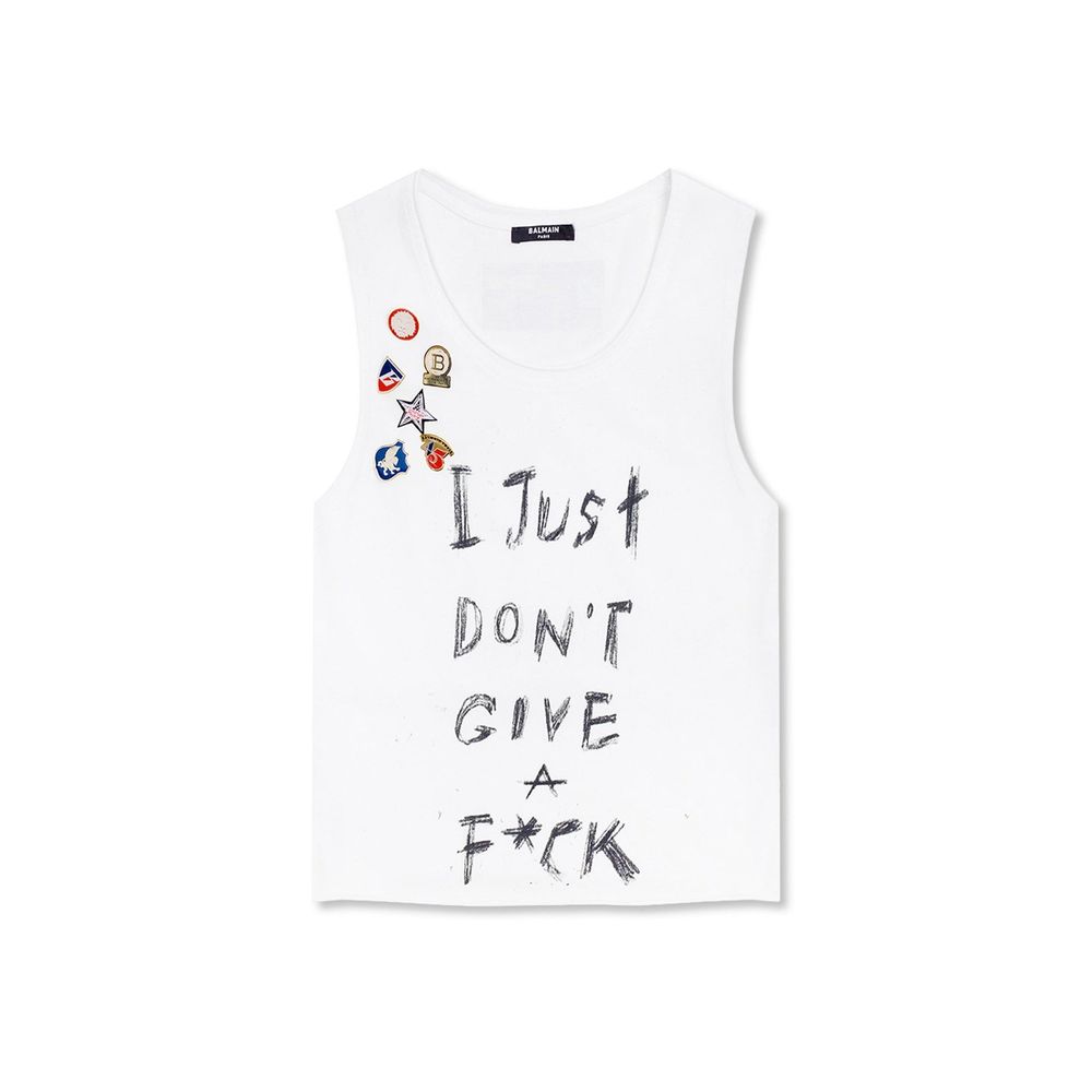 T-shirt imprimé Made in Italy blanc