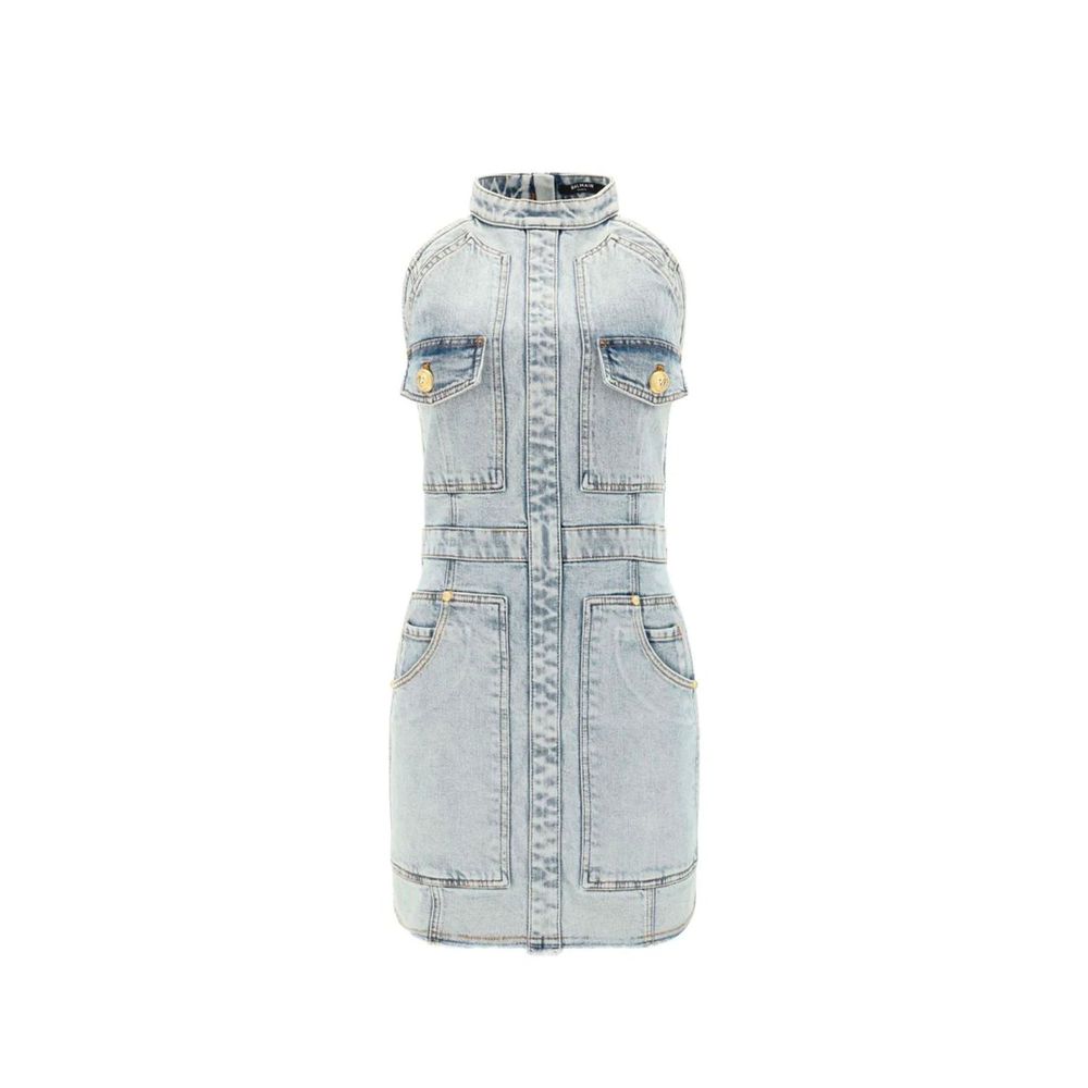 Robe en denim Made in Italy bleue