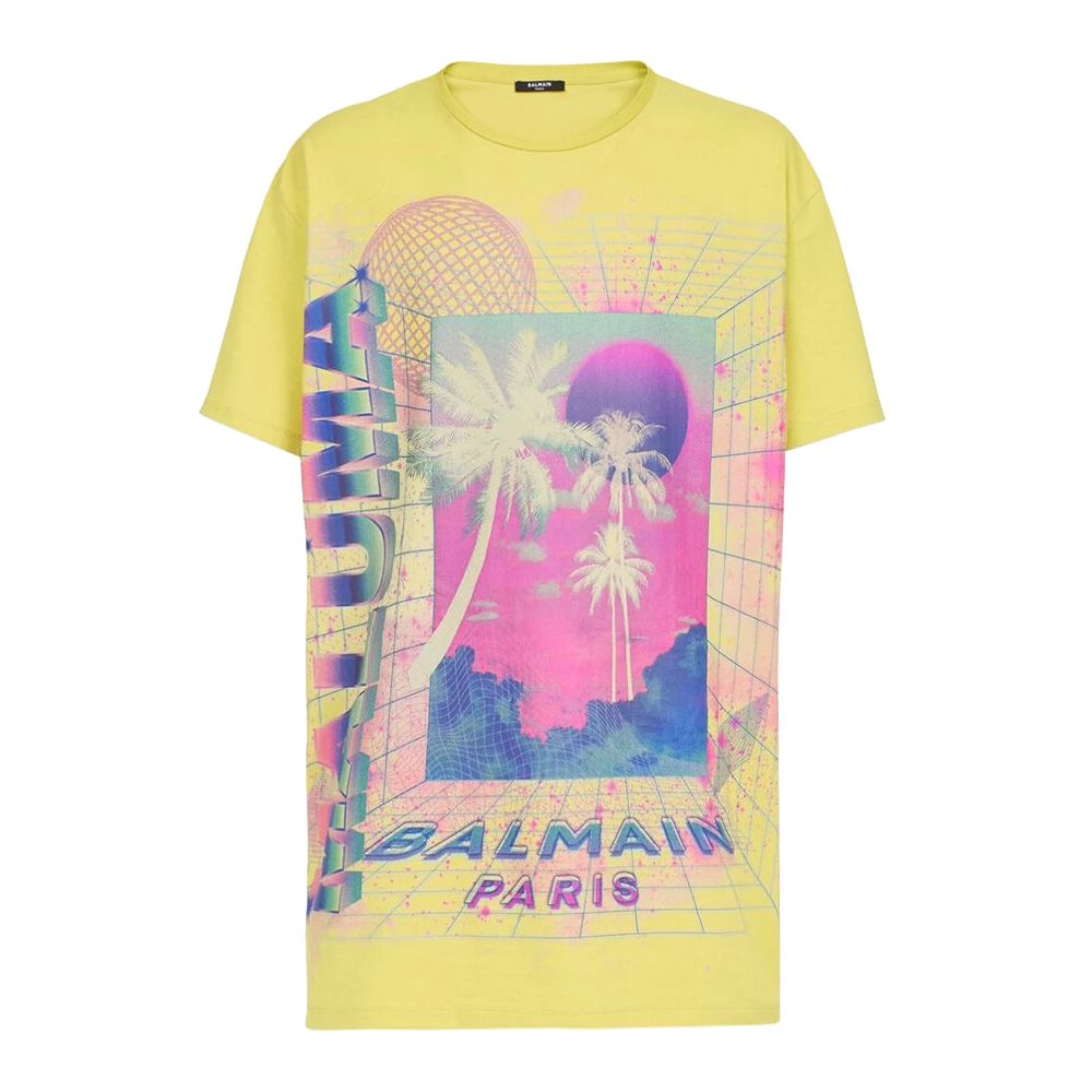 T-shirt Balmain avec imprimé jaune
