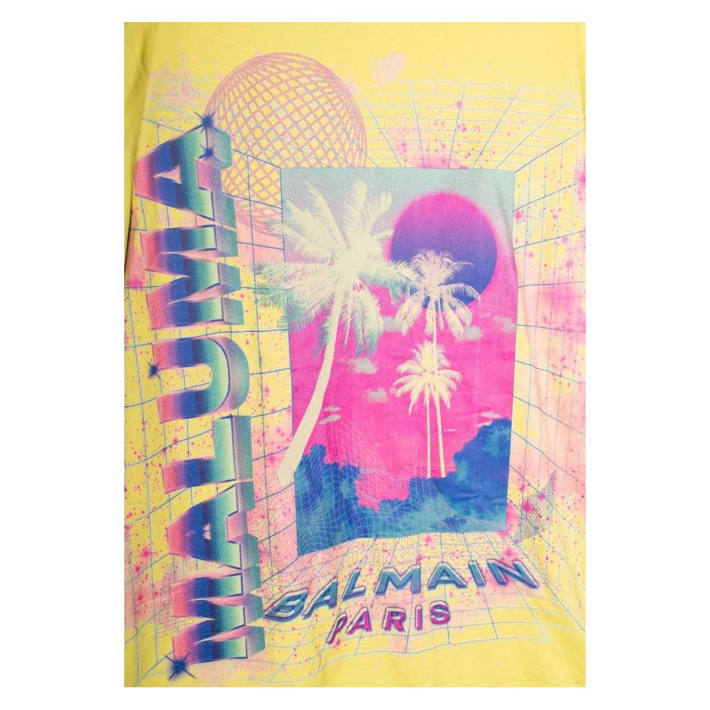 T-shirt Balmain avec imprimé jaune