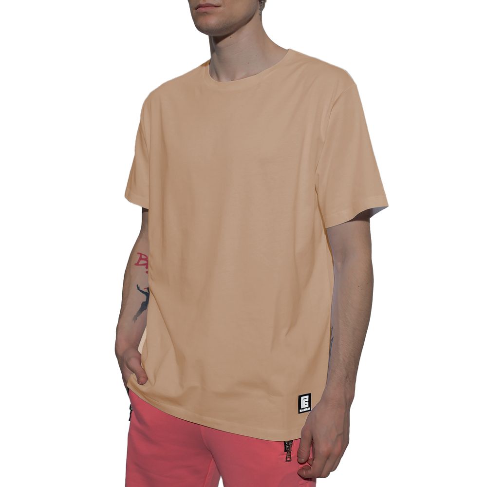 T-shirt Balmain logo marron