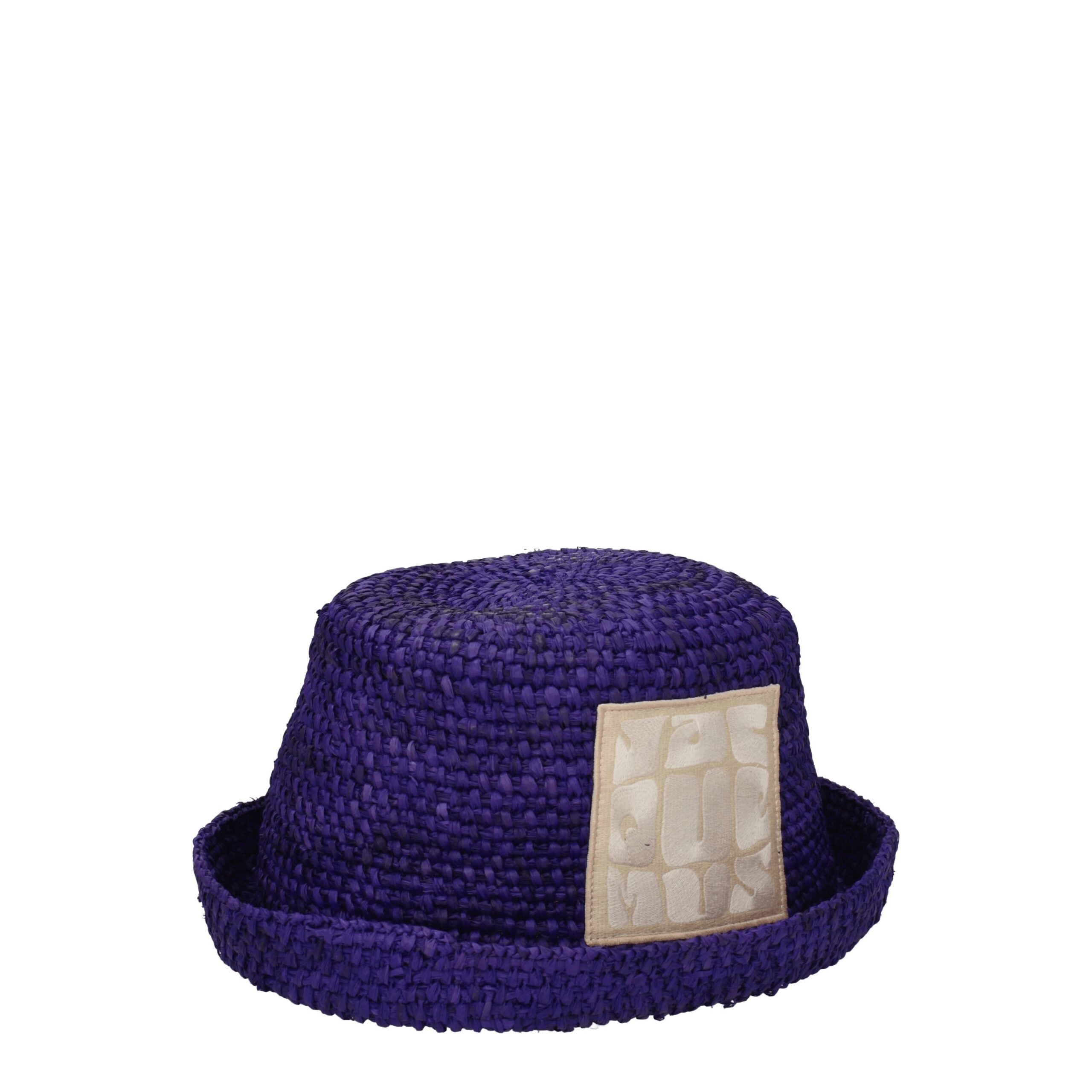 Chapeaux Jacquemus raffia violets