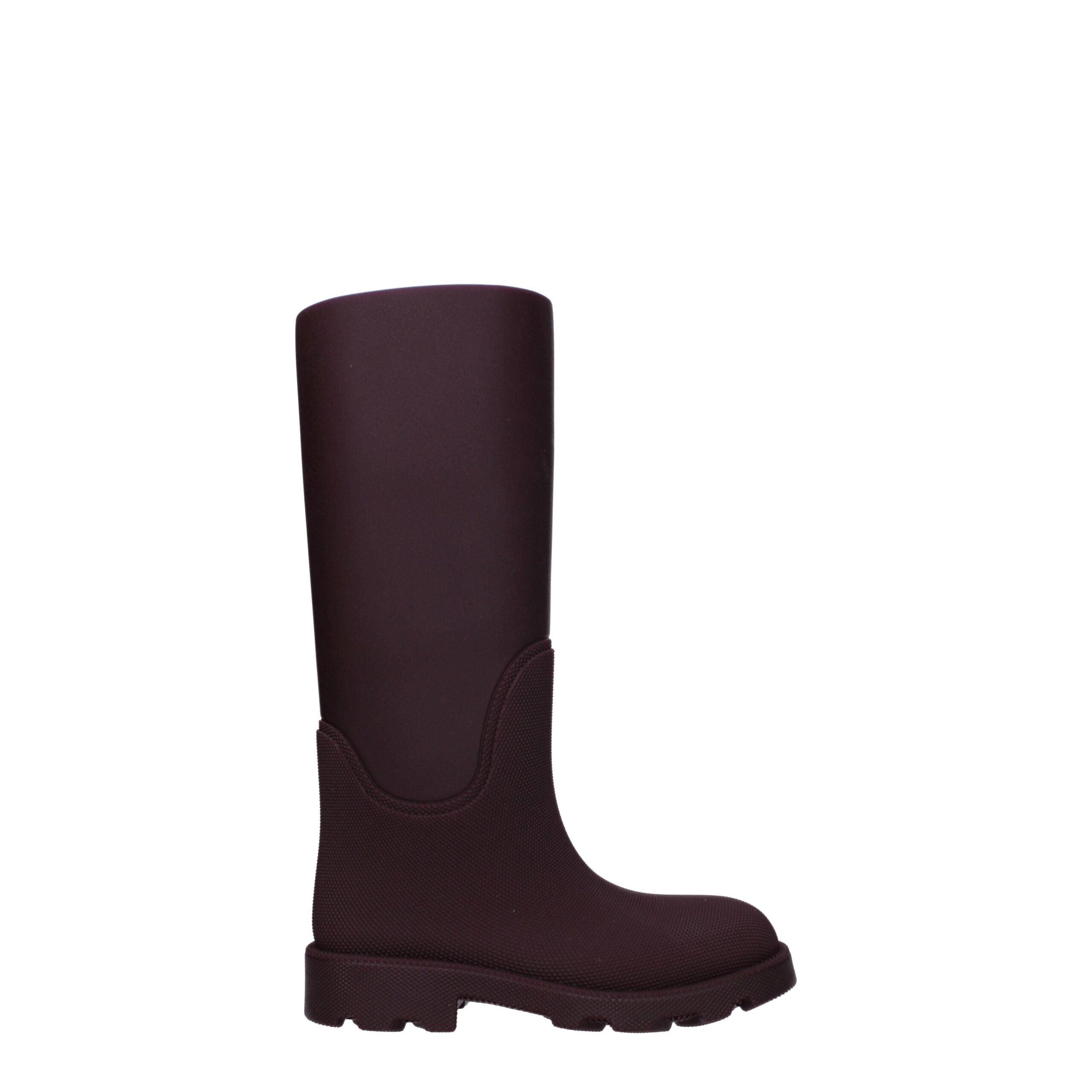 Bottines Burberry en caoutchouc rouges