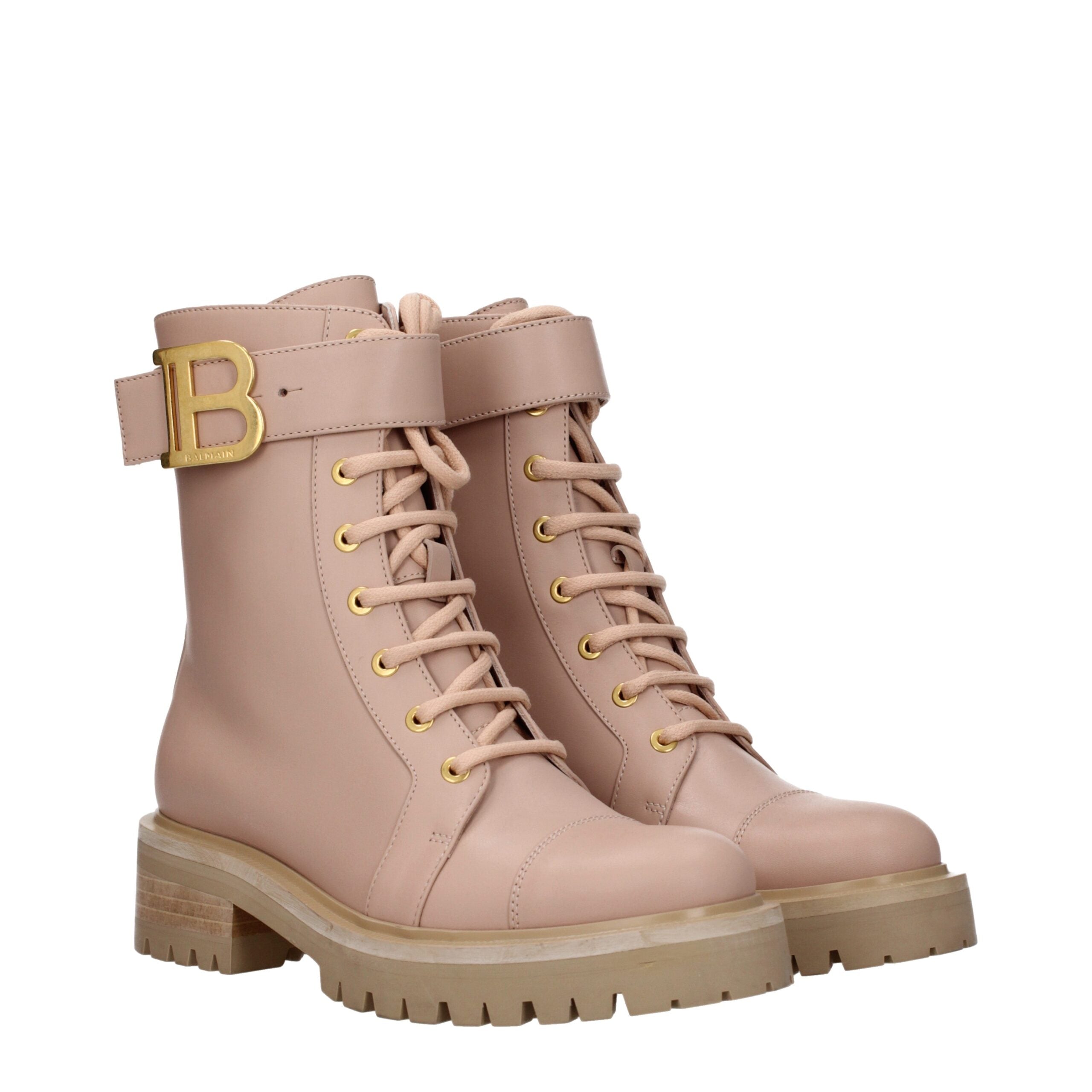 Bottines Balmain TC502 beiges