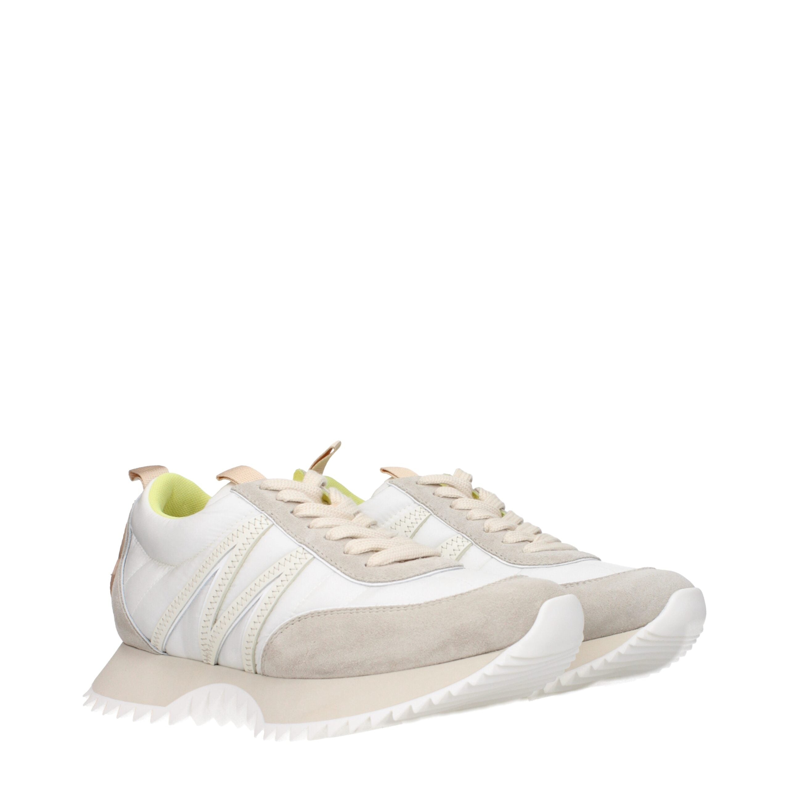 Beige Fabric Low Tops