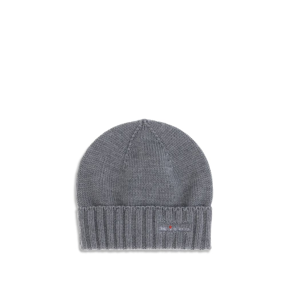 Chapeau Kiton ribbé gris