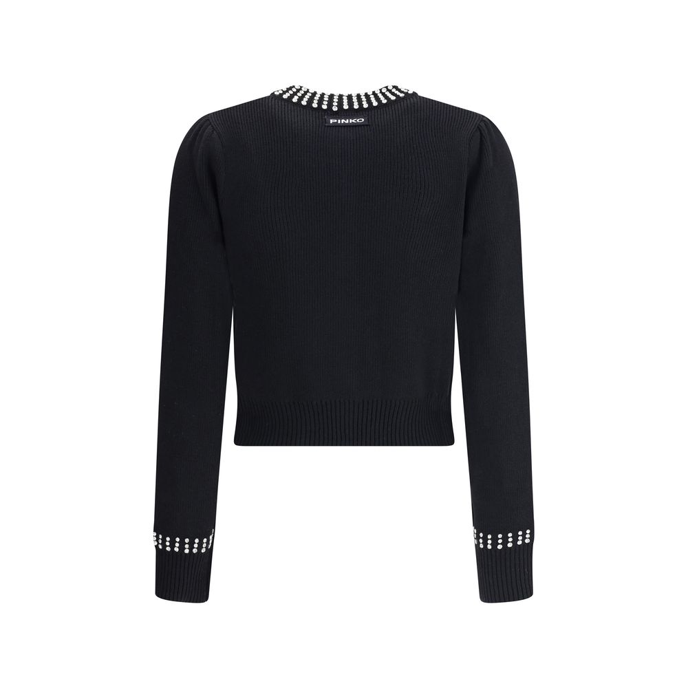 Cardigan Pinko Rhinestone noir