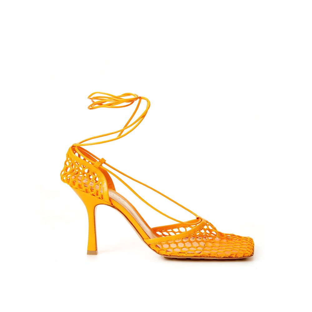 Escarpins Bottega Veneta en maille orange