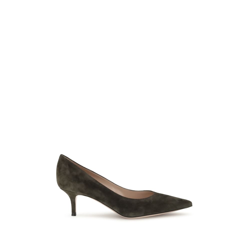 Pompes Gianvito Rossi suédées noires