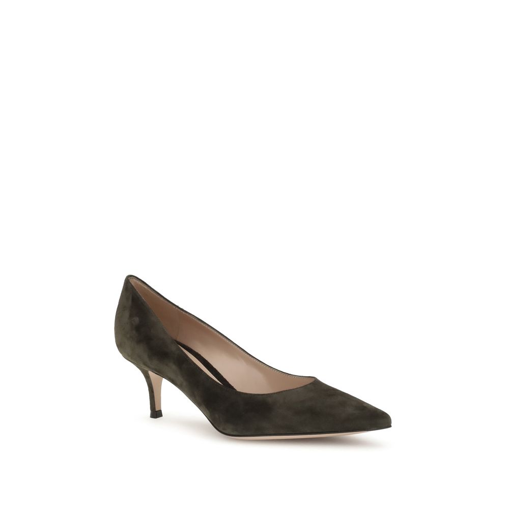 Pompes Gianvito Rossi suédées noires