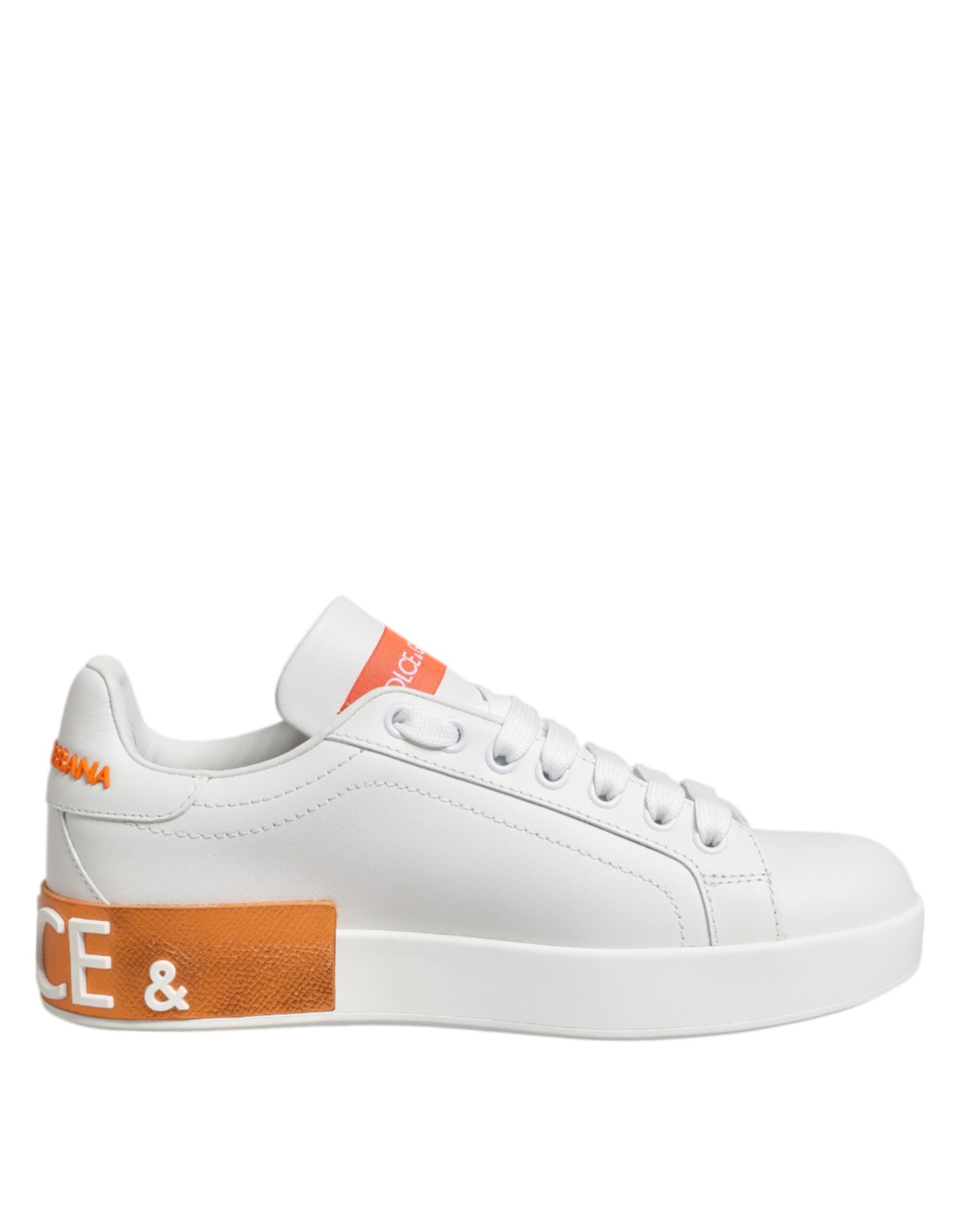 Baskets Dolce & Gabbana blanches orange
